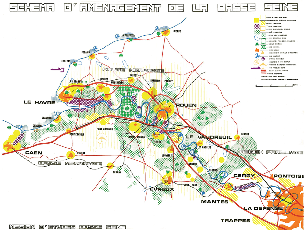 En 1972, Rouen allait être ceinturé par deux autoroutes - l'A15 au nord, vers le Havre ; et l'A13 au sud vers Caen et l'ouest de la France. Le Vaudreuil allait compter 100 000 habitants, Elbeuf 110 000 habitants et le Grand Rouen 1,2 million d'habitants...